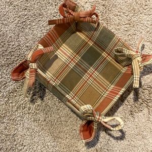 Park Designs cloth collapsible bread basket.